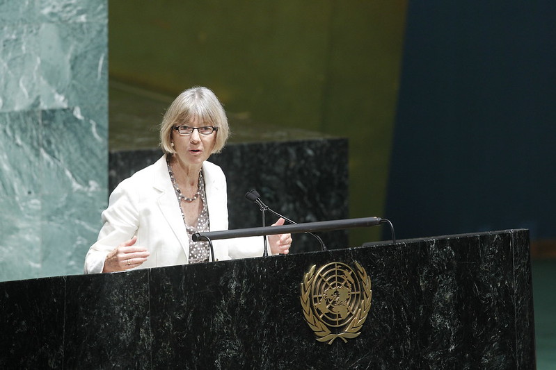 Birdsall speaking at United Nations