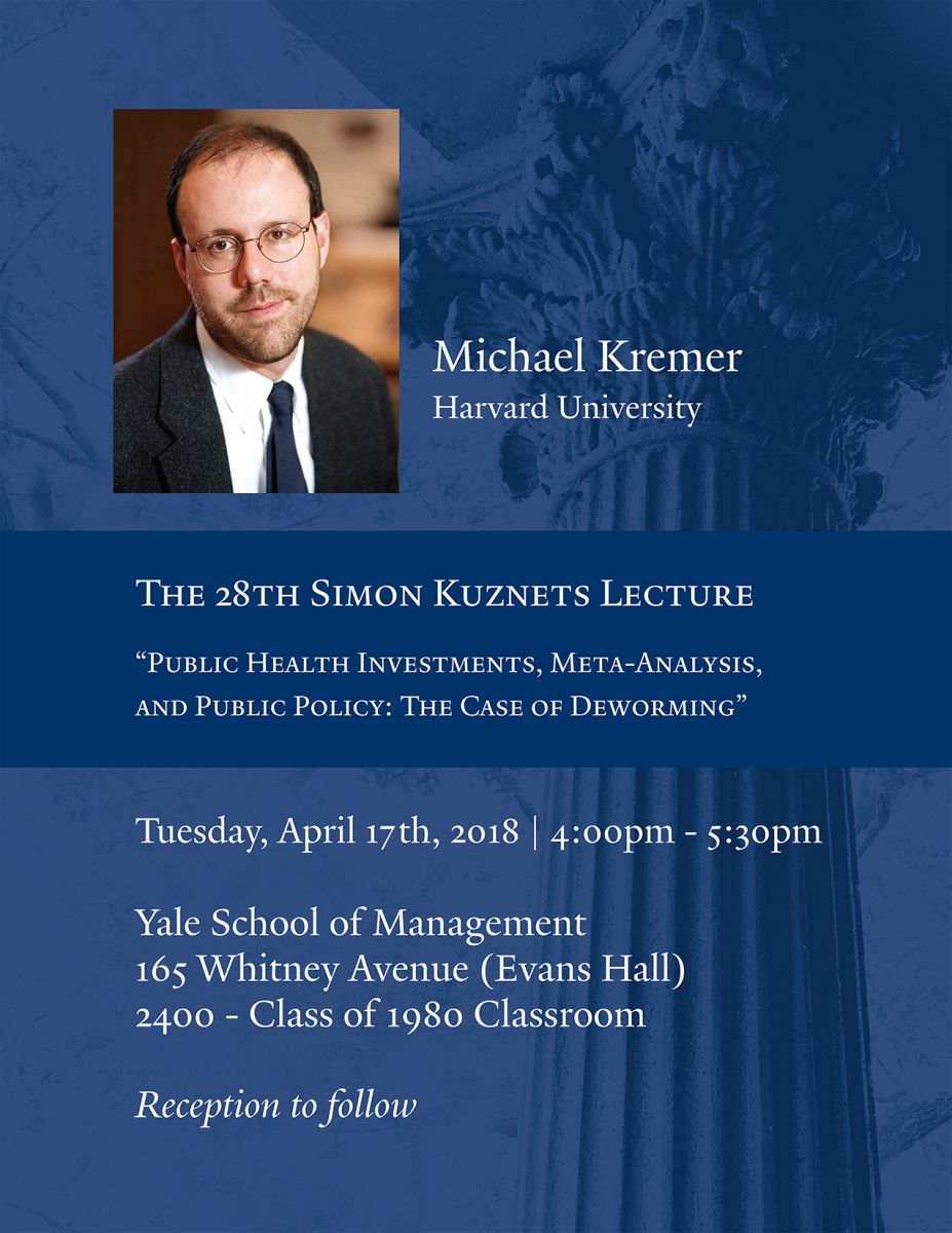 Michael Kremer Kuznets Lecture Flyer