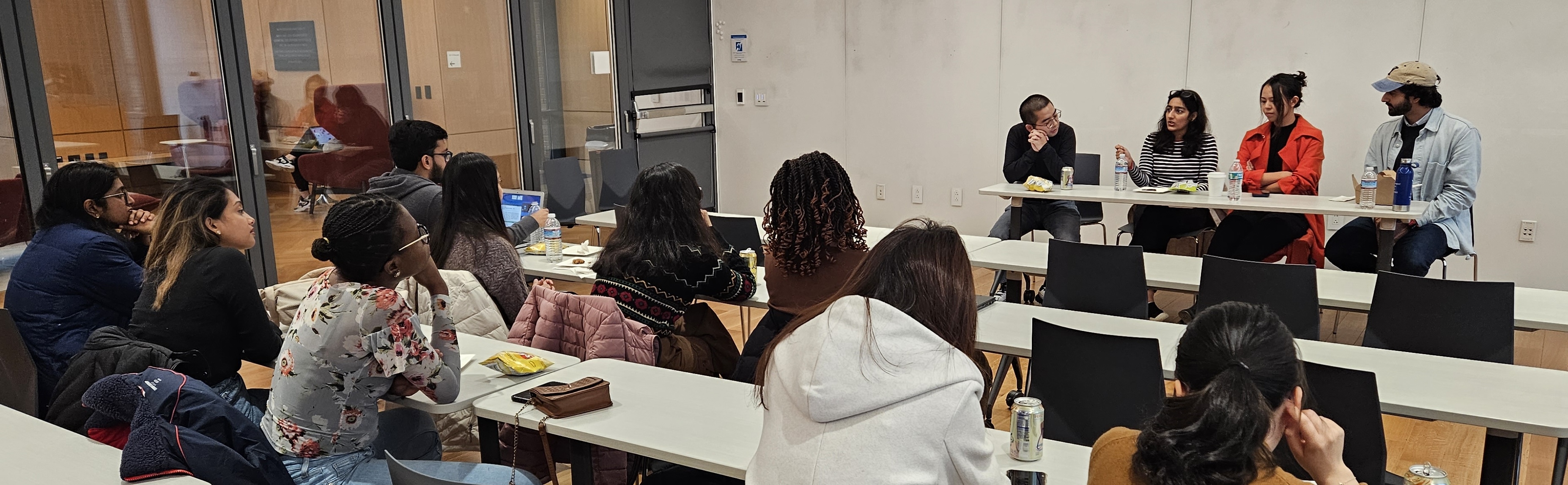 A Q&A with PhD students and Predoctoral Fellows presented for IDE students in 2023. Photo by Anna Groesser.