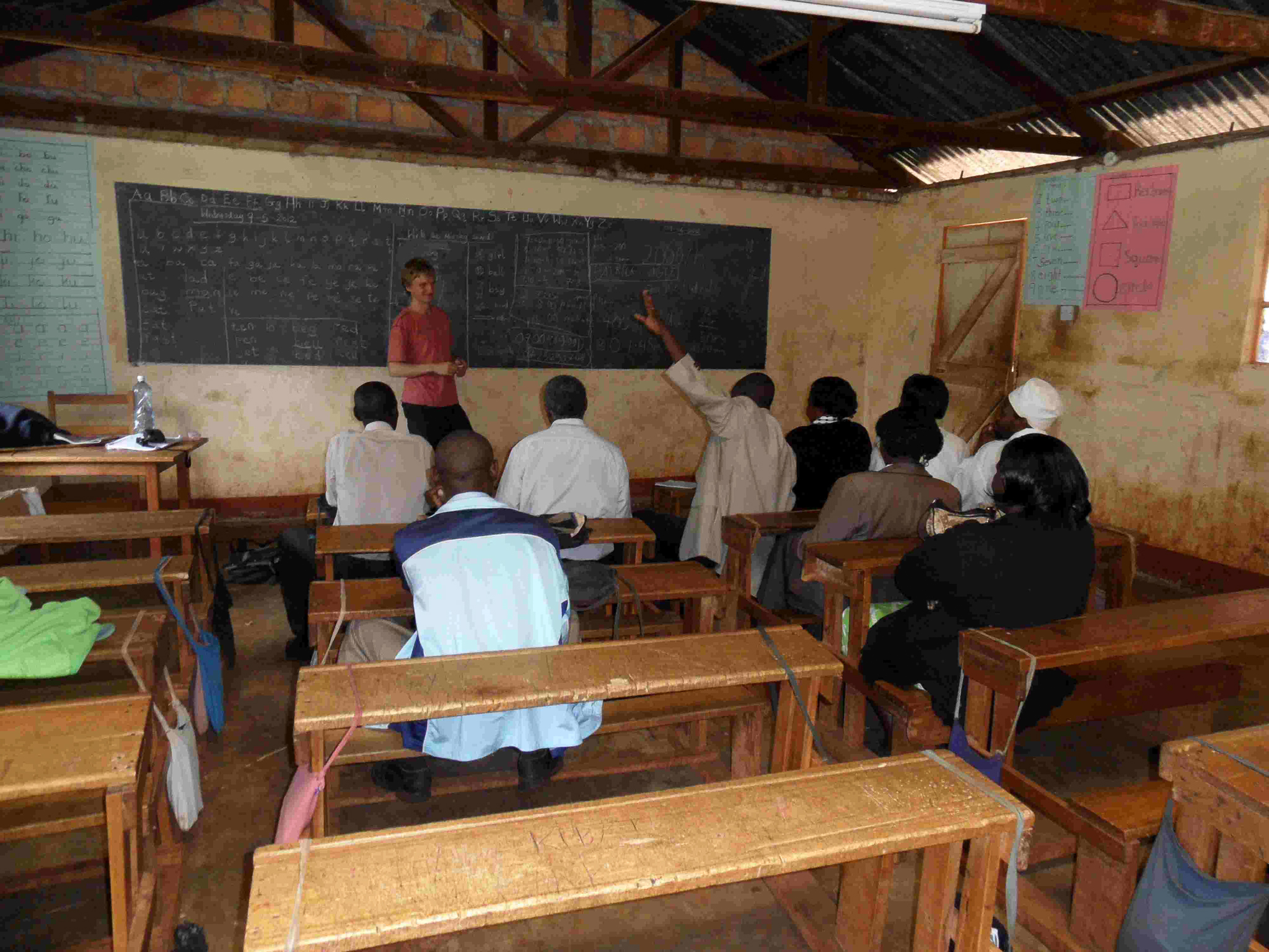 Agte teaching in a classroom in Kenya