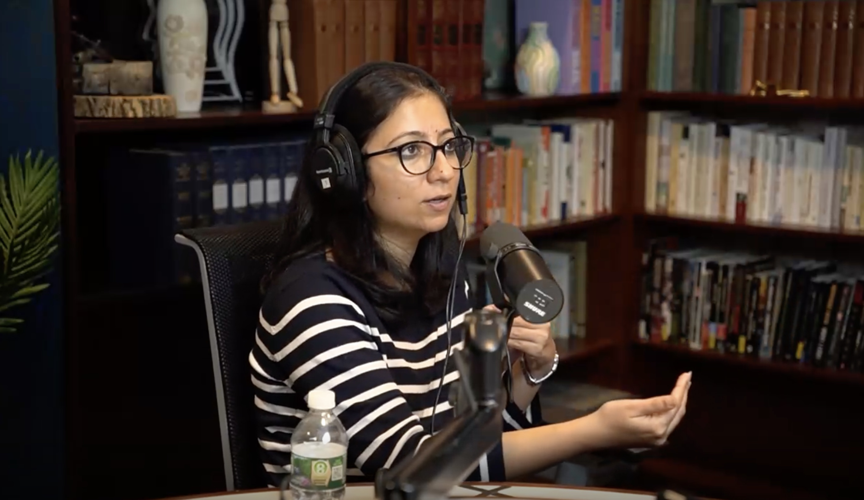 Kanika Mahajan in the podcast studio
