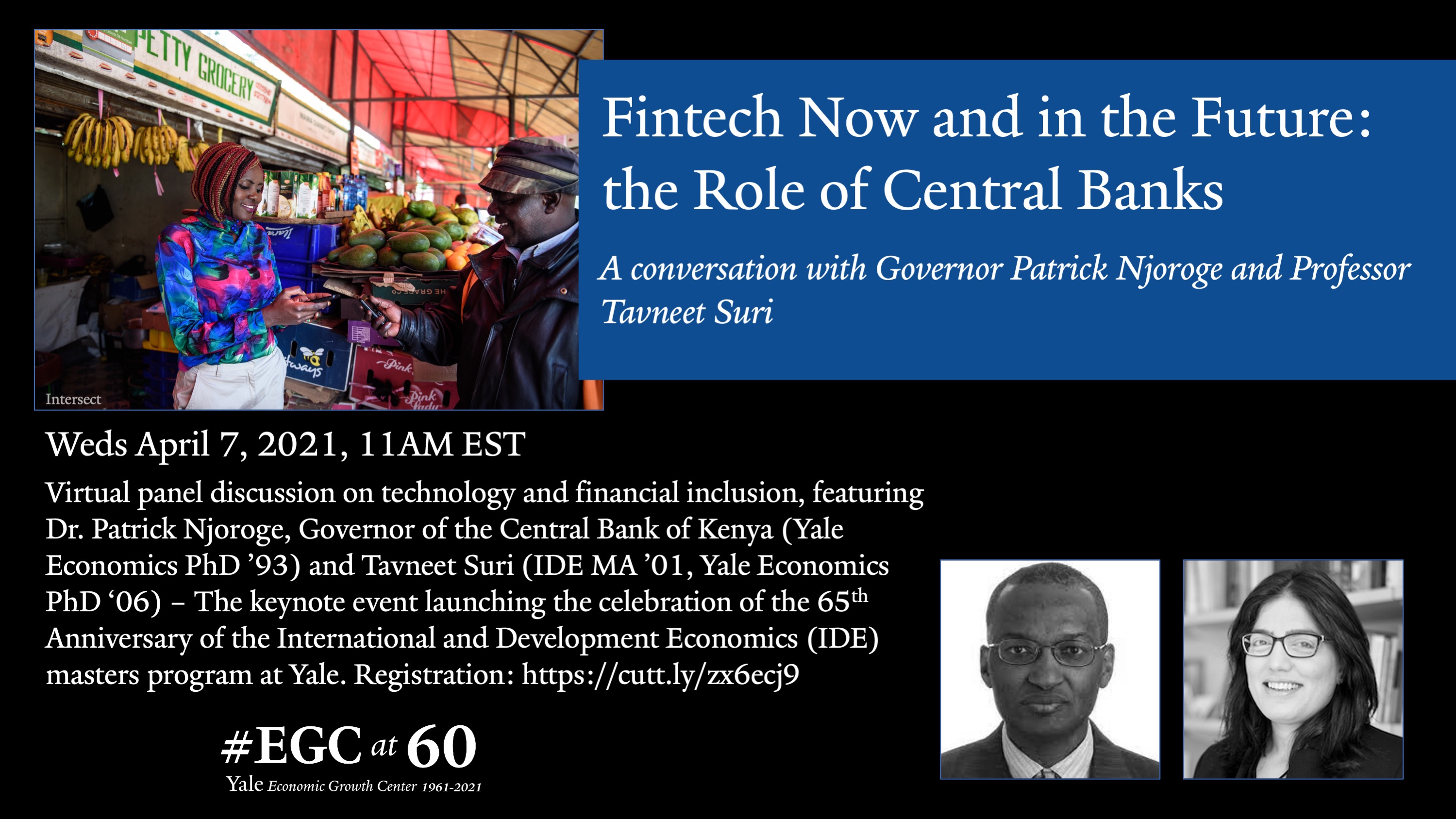 Fintech Now and in the Future: the Role of Central Banks lecture on April 7 at 11am EDT