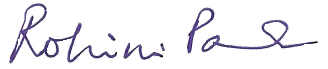 Rohini Pande's signature