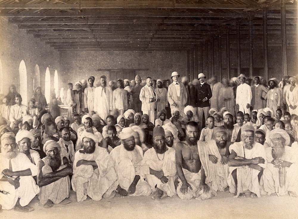 Quarantine area, during bubonic plague outbreak, Karachi, India. Photograph, 1897. Photo courtesy Wellcome Collection. 