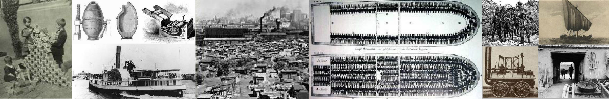 A collage of economic history images