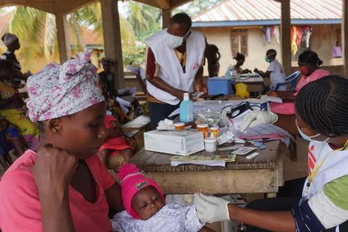 Photo: Mobile clinic in Sierra Leone in July 2020 Photo Saidu Bah / AFP via Getty Images