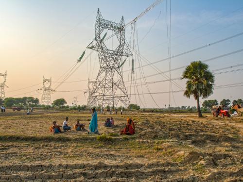 Photo of power lines in India