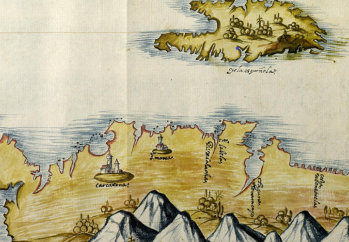 a sepia colored map