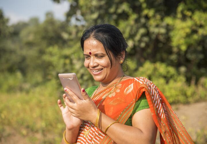 Woman Using Smartphone