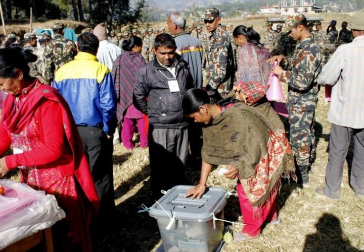 People in Nepal participating during election
