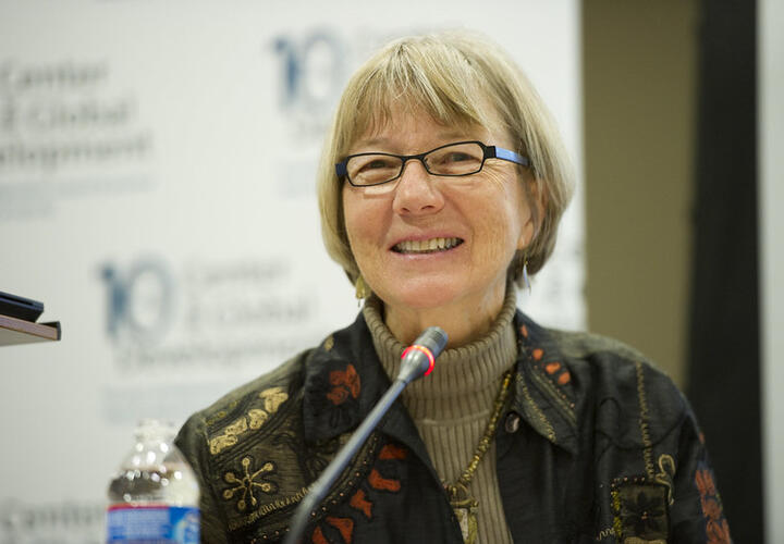 Nancy Birdsall at a conference organized by the Center for Global Development in the 2010s.