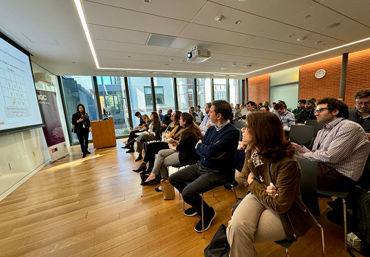 A wide shot of the audience at the 2024 Firms, Trade and Development Conference