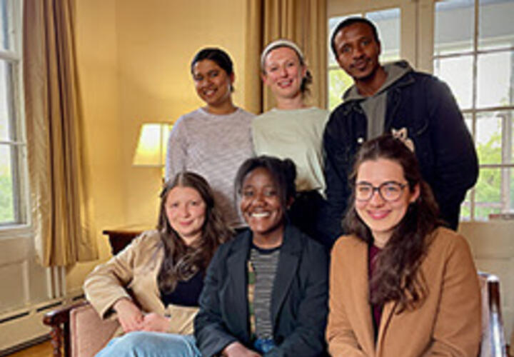 EGC Postgraduate Associates (back row L-R) Hema Balarama, Viyaleta Farysheuskaya, Fikremariam Gedefaw, (front row) Diana K. Perez Lopez, Marie-Rose Tonguino, and Sarah Danner