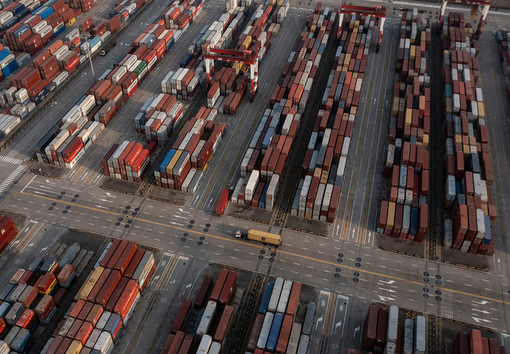 The Yangshan Port in Shanghai. China is by far the biggest source for low-value packages shipped to the United States.