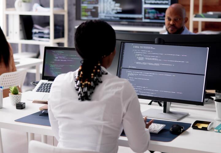 African Business Team Working On Software App Development