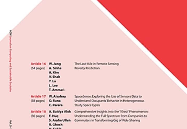 The cover of the ACM Journal on Computing and Sustainable Societies