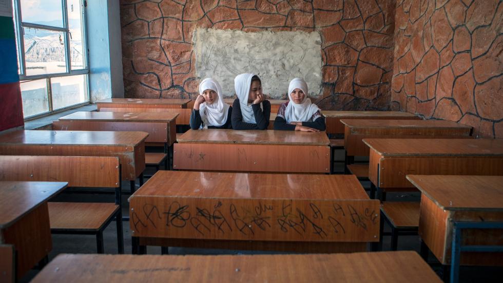 Girls in classroom by Solmaz Daryani