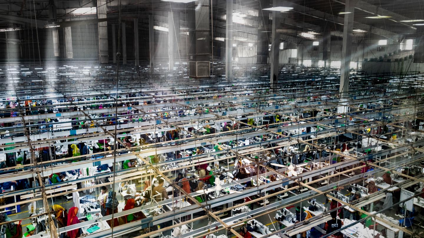 A garment factory in Bangladesh