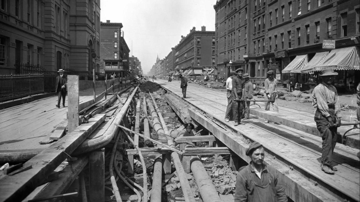 Subway constuction in New York in the 1900s