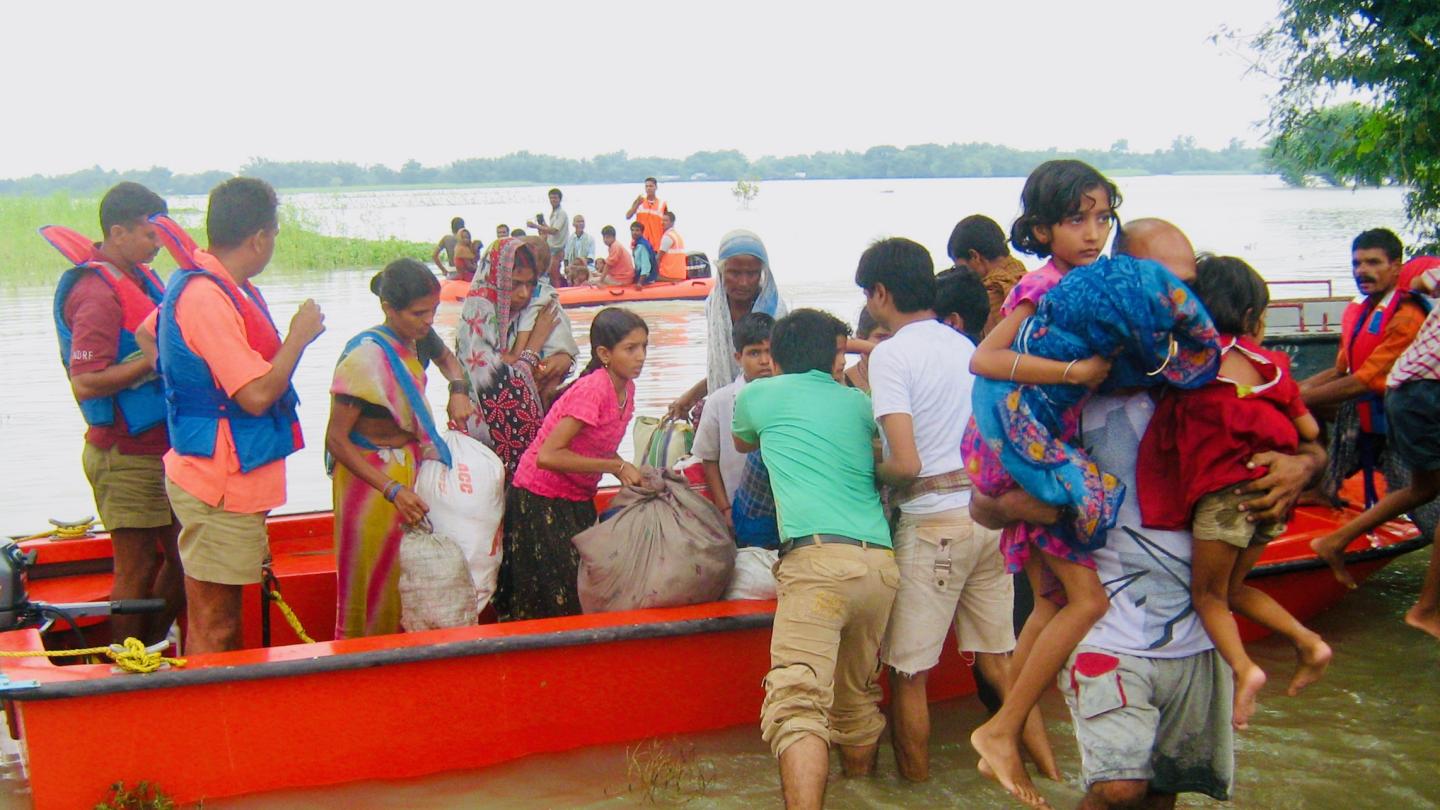 Rescue Operation during the Kosi Floods in Bihar,  20 August 2008. 
